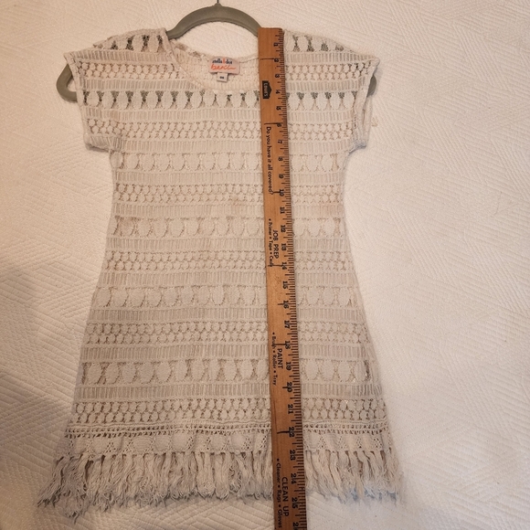 Stella & Dot Kids Crochet Coverup Off White Sheer One Size - Picture 7 of 12